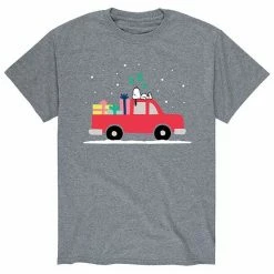 Licensed Character Men's Peanuts Holiday Truck Tee Royal Blue -Licensed Character Shop unnamed file 10814