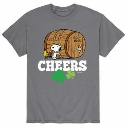 Licensed Character Men's Peanuts Snoopy St. Patrick's Day "Cheers" Root Beer Tee Charcoal -Licensed Character Shop unnamed file 10820