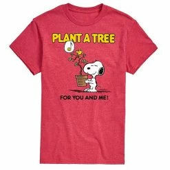 Licensed Character Men's Peanuts Plant A Tree Tee Red -Licensed Character Shop unnamed file 10875
