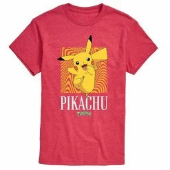 Licensed Character Men's Pokemon Pikachu Abstract Tee Red -Licensed Character Shop unnamed file 10883