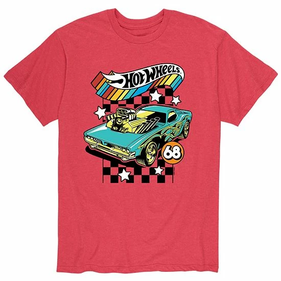 Licensed Character Men's Hot Wheels Retro 68 Tee Red 5 Licensed Character Men's Hot Wheels Retro 68 Tee Red - Image 3