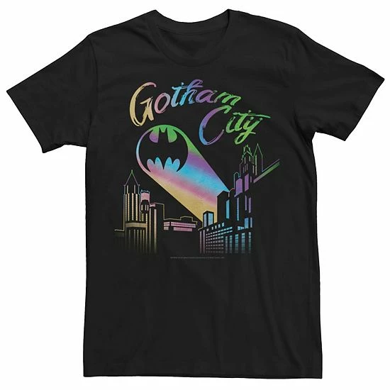 Licensed Character Adult DC Comics Pride Batman Gotham City Rainbow Tee 3 Licensed Character Adult DC Comics Pride Batman Gotham City Rainbow Tee