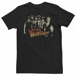 Licensed Character Men's The Warriors Group Shot Title Logo Tee