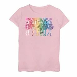 Licensed Character Girls 7-16 Rainbow High Spring Group Rainbow Figure Graphic Tee