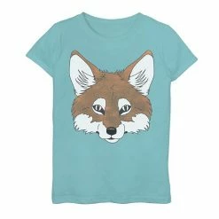Licensed Character Girls 7-16 Red Fox Face Cartoon Texture Cute Graphic Tee