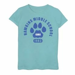 Licensed Character Girls 7-16 Netflix Stranger Things Hawkins Middle School Cubs 1983 Graphic Tee