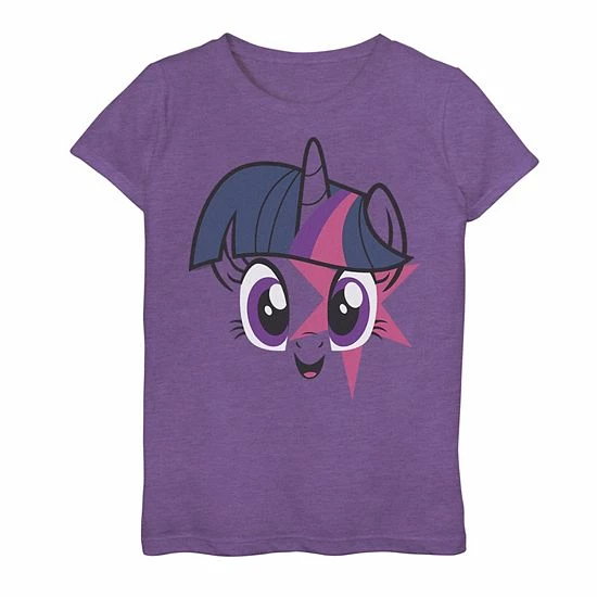 Licensed Character Girls 7-16 My Little Pony Twilight Sparkle Big Face Graphic Tee 3 Licensed Character Girls 7-16 My Little Pony Twilight Sparkle Big Face Graphic Tee