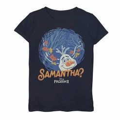 Licensed Character Disney's Frozen 2 Girls 7-16 Olaf Samantha Circle Portrait Graphic Tee