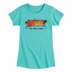 Licensed Character Girls 7-16 Hawaii The Aloha State Graphic Tee