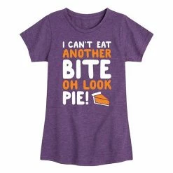 Licensed Character Girls 7-16 Can't Eat Another Bite Pie Graphic Tee