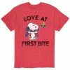 Licensed Character Men's Peanuts Snoopy "Love At First Bite" Tee -Licensed Character Shop unnamed file 11130