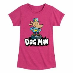 Licensed Character Girls 7-16 Dog Man On Pedestal Graphic Tee
