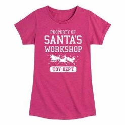Licensed Character Girls 7-16 Santas Workshop Toy Dept Graphic Tee