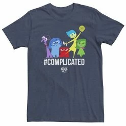 Licensed Character Big & Tall Disney / Pixar Inside Out Complicated Emotions Tee Navy Heather -Licensed Character Shop unnamed file 11163