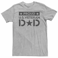 Licensed Character Big & Tall Father's Day "Proud U.S. Veteran" Dad Star Tee White -Licensed Character Shop unnamed file 11165