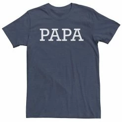 Licensed Character Big & Tall Father's Day Papa Simple Block Letters Tee Navy Heather -Licensed Character Shop unnamed file 11172