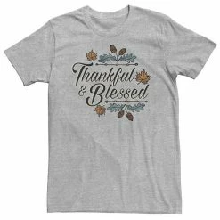 Licensed Character Big & Tall "Thankful & Blessed" Autumn Design Tee White -Licensed Character Shop unnamed file 11175