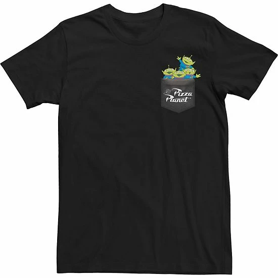 Licensed Character Big & Tall Disney / Pixar Toy Story Aliens Pizza Planet Pocket Tee 3 Licensed Character Big & Tall Disney / Pixar Toy Story Aliens Pizza Planet Pocket Tee