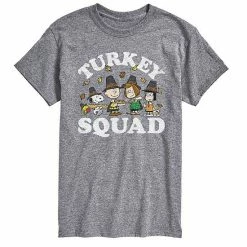 Licensed Character Men's Peanuts Turkey Squad Tee Beige Khaki