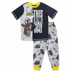 Licensed Character Boys 4-12 Lego Star Wars The Mandalorian 2-Piece Top & Pants Pajama Set