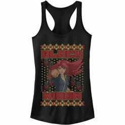 Alternative view of Licensed Character Juniors' Marvel Black Widow Christmas Sweater Poster Tank