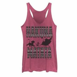 Licensed Character Juniors' Disney's The Lion King Hakuna Matata Tank Top White Heather -Licensed Character Shop unnamed file 11418