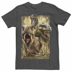Licensed Character Big & Tall Jurassic World T-Rex Indominus Rex & Raptor Tee Charcoal Heather -Licensed Character Shop unnamed file 11479