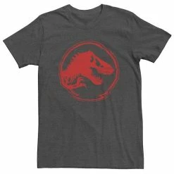 Licensed Character Big & Tall Jurassic World Red Logo Glitch Coin Tee Charcoal Heather -Licensed Character Shop unnamed file 11482