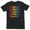 Licensed Character Big & Tall Disney Mickey And Friends Rainbow Word Stack Silhouettes Tee -Licensed Character Shop unnamed file 11490