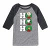 Licensed Character Boys 8-20 Peanuts "Ho Ho Ho" Wreath Raglan Tee Gray Black 2 Licensed Character Boys 8-20 Peanuts "Ho Ho Ho" Wreath Raglan Tee Gray Black -Licensed Character Shop unnamed file 11593