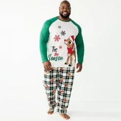 Licensed Character Big & Tall Jammies For Your Families® Rudolph The Red Nosed Reindeer Pajama Set