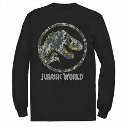 Licensed Character Men's Jurassic World Camouflage Yellow Outline Fossil Coin Logo Tee Navy -Licensed Character Shop unnamed file 11633