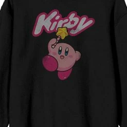 Licensed Character Men's Kirby Vintage Character Logo Long Sleeve Tee -Licensed Character Shop unnamed file 11700