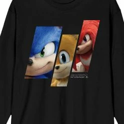 Licensed Character Men's Sonic Hedgehog Long Sleeve Tee -Licensed Character Shop unnamed file 11703