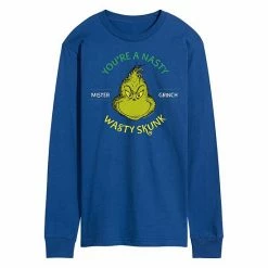 Licensed Character Men's Dr. Seuss Grinch Nasty Wasty Skunk Long Sleeve Tee Black