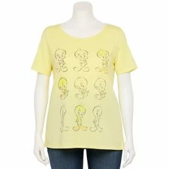 Licensed Character Plus Size Tweety Bird Short Sleeve Graphic Tee