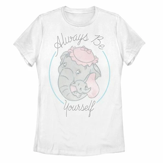 Licensed Character Juniors' Disney's Dumbo And Mom Always Be Yourself Portrait Graphic Tee 3 Licensed Character Juniors' Disney's Dumbo And Mom Always Be Yourself Portrait Graphic Tee