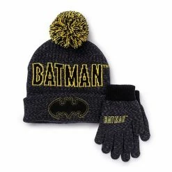 Licensed Character Boys 8-20 DC Comics Batman Hat & Gloves Set
