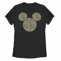 Licensed Character Disney's Mickey Mouse Juniors' Cheetah Print Graphic Tee