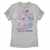 Licensed Character Juniors' Disney's Lilo & Stitch Valentine's Day Angel & Stitch Graphic Tee -Licensed Character Shop unnamed file 11903