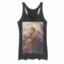 Licensed Character Juniors' DC Comics Poison Ivy And Harley Quinn Split Poster Tank Top Navy Heather -Licensed Character Shop unnamed file 11938