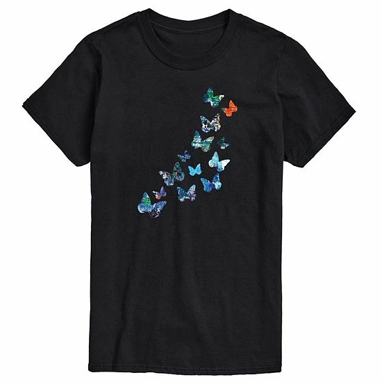 Licensed Character Adult Kelly Styne Butterflies Tee Beige Khaki 4 Licensed Character Adult Kelly Styne Butterflies Tee Beige Khaki - Image 2