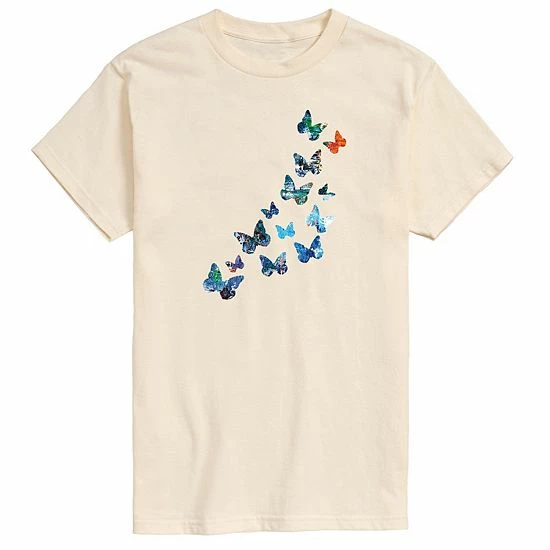 Licensed Character Adult Kelly Styne Butterflies Tee Beige Khaki 6 Licensed Character Adult Kelly Styne Butterflies Tee Beige Khaki - Image 4