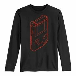 Licensed Character Boys 8-20 Nintendo Gamer Boy Red Outline Long-Sleeve Graphic Tee Black -Licensed Character Shop unnamed file 11948