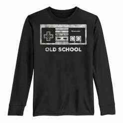 Licensed Character Boys 8-20 Nintendo NES Controller Old School Gold Long-Sleeve Graphic Tee