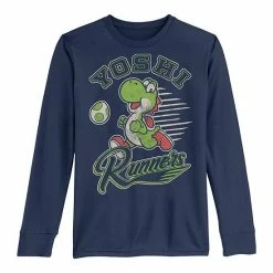 Licensed Character Boys 8-20 Nintendo Super Mario Yoshi Runners Vintage Poster Long-Sleeve Graphic Tee