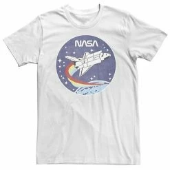 Licensed Character Big & Tall NASA Shuttle Launch Orbit Circle Patch Tee Navy Heather -Licensed Character Shop unnamed file 11985