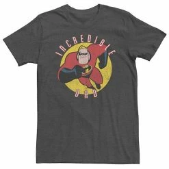 Licensed Character Big & Tall Disney / Pixar Incredibles Mr. Incredible Dad Tee Charcoal Heather -Licensed Character Shop unnamed file 11999