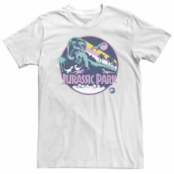 Licensed Character Big & Tall Jurassic Park Retro Rex Scene Tee Navy Heather