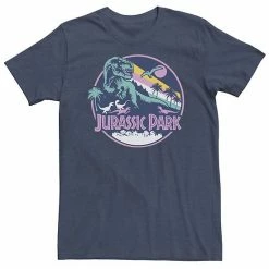 Licensed Character Big & Tall Jurassic Park Retro Rex Scene Tee Navy Heather -Licensed Character Shop unnamed file 12010